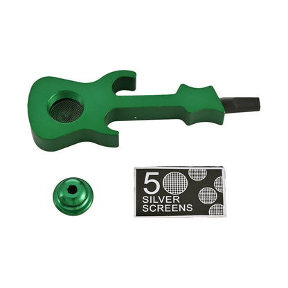 Guitar-Shaped Aluminum Smoking Pipe DK8608