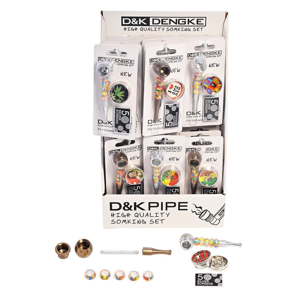 The D&K Crystal Prism Pipe & Grinder DK8623B - Smoke Tech One LLC