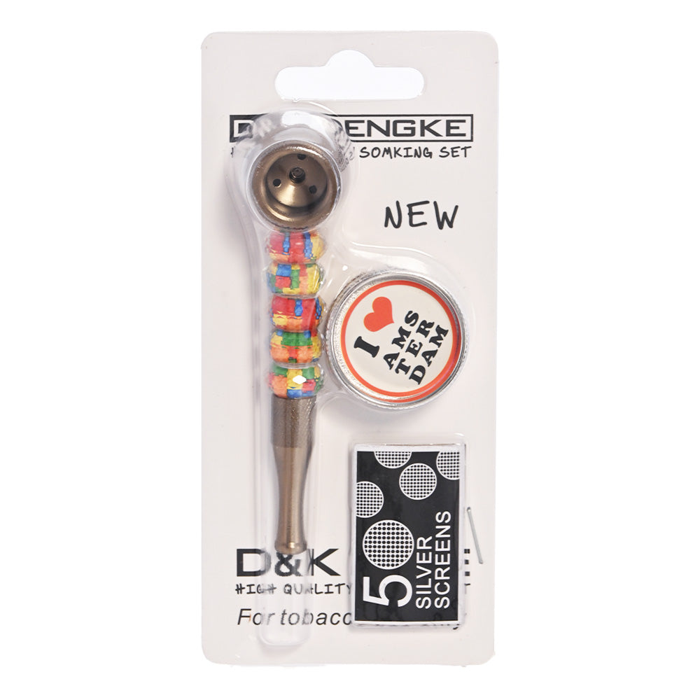 The D&K Crystal Prism Pipe & Grinder DK8623B - Smoke Tech One LLC