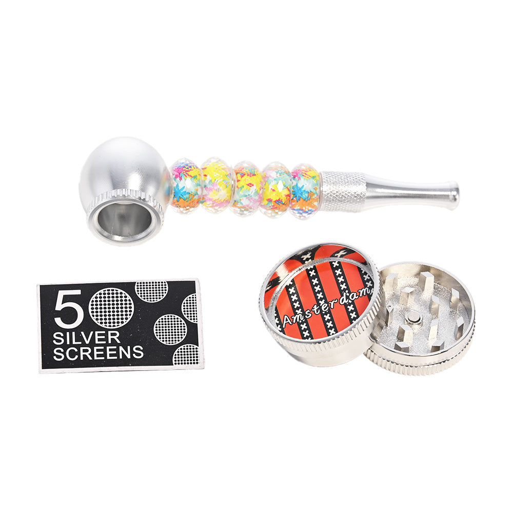 The D&K Crystal Prism Pipe & Grinder DK8623B - Smoke Tech One LLC