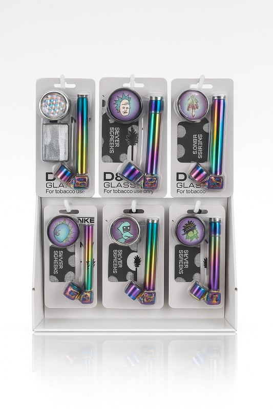 Rainbow Polished Metal Pipe DK8813K - Smoke Tech One LLC