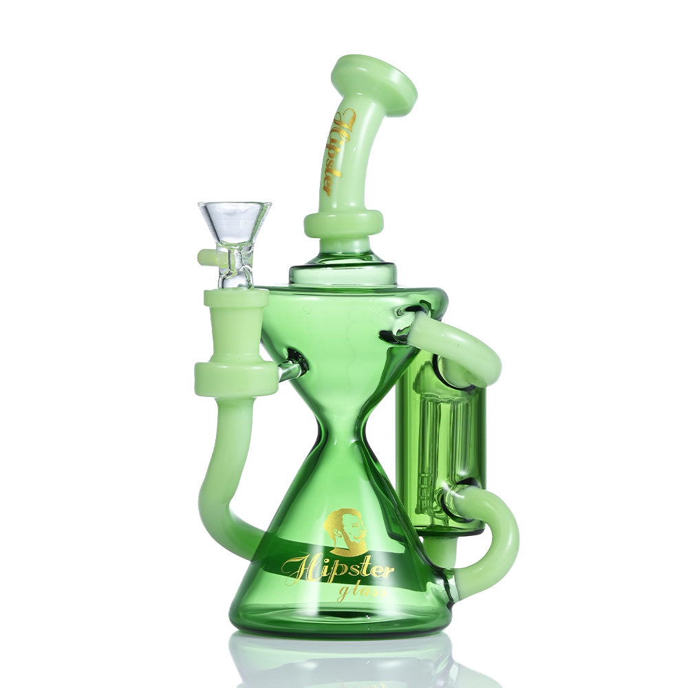 Hipster Recycler Glass Rig 8-inch DY029