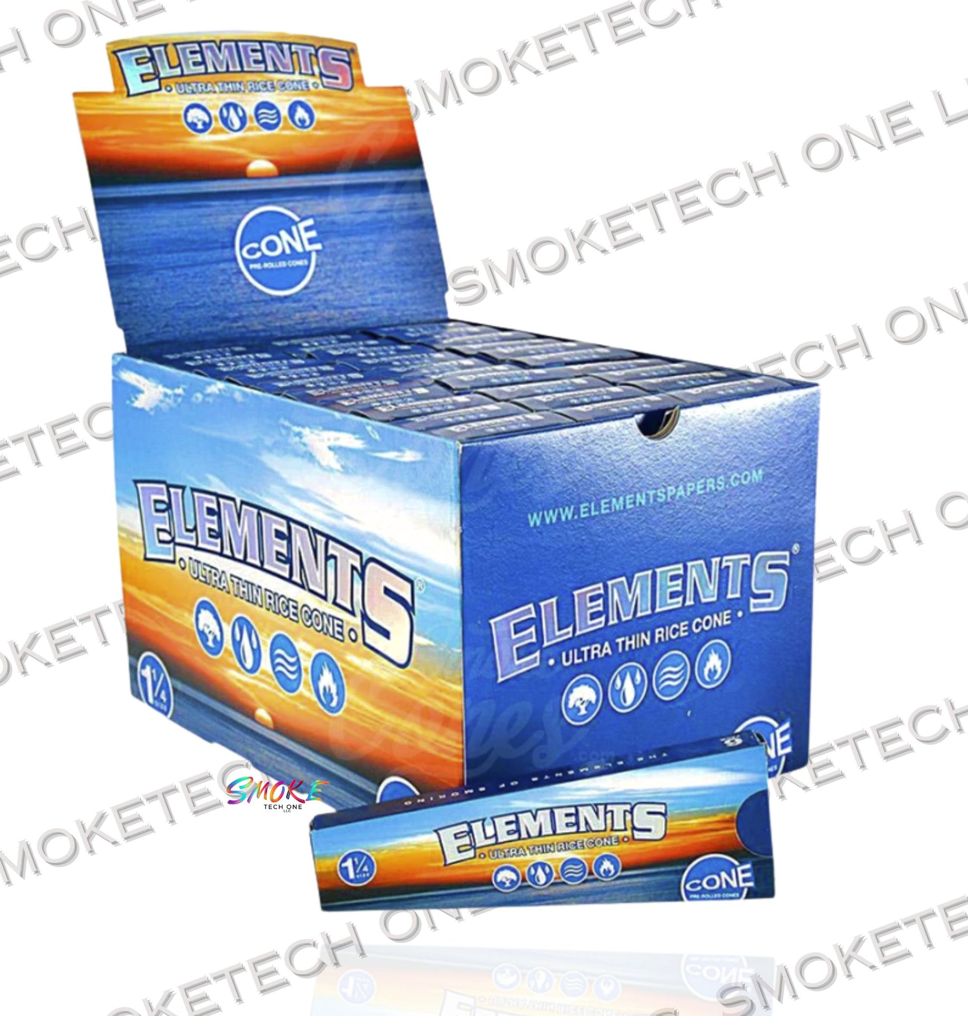 Elements 1 1/4 Cones - 6 Pack - Smoke Tech One LLC