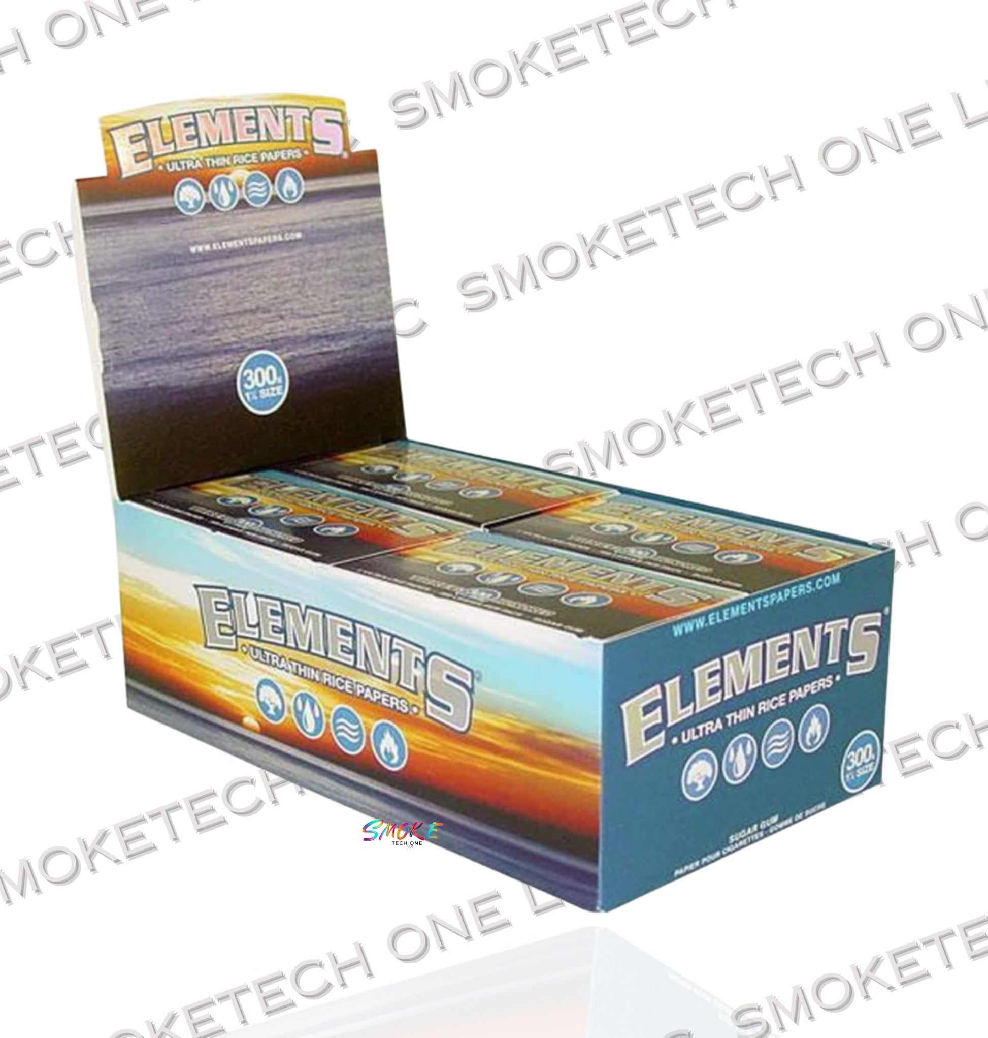 Elements 1 1/4 300 Rolling Papers - Smoke Tech One LLC