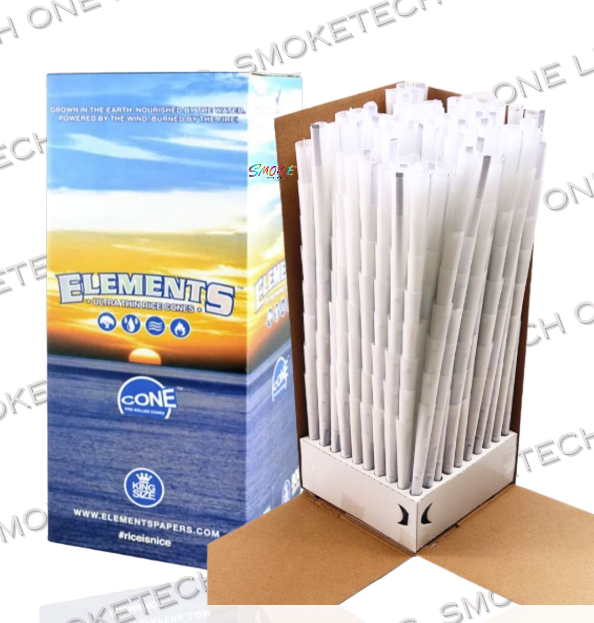 Elements King Size Pre-Rolled Cones | 800 Count Box - Smoke Tech One LLC