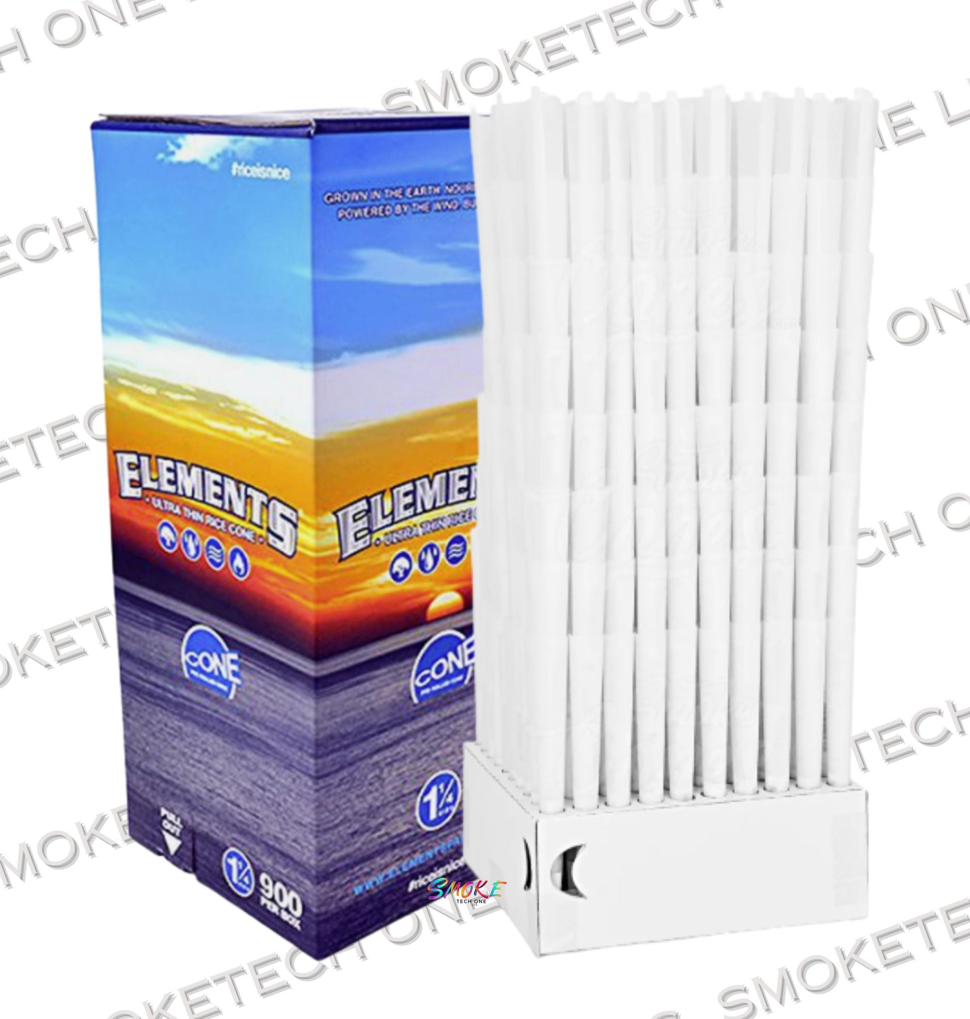 Elements 1 1/4 Pre-Rolled Cones | 900 Bulk Box - Smoke Tech One LLC