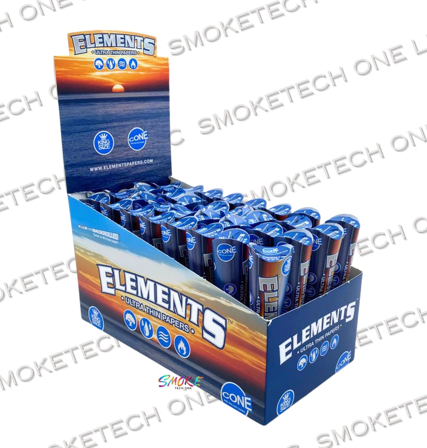 Elements King Size 3pk Cones