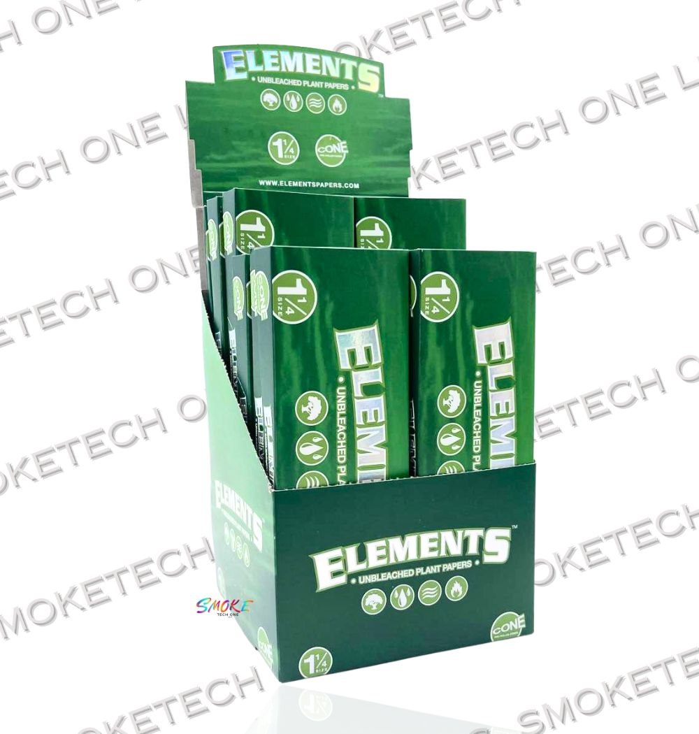 Elements Green Pre-Rolled Cones - 20 Pack
