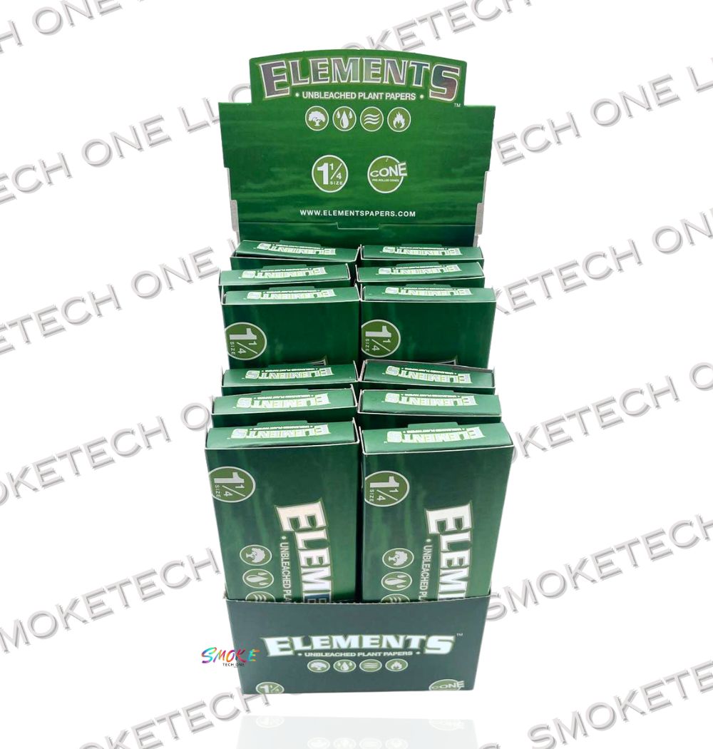 Elements Green Pre-Rolled Cones - 20 Pack