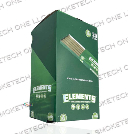Elements Green Pre-Rolled Cones - 20 Pack