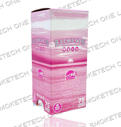 Elements Pink 1 1/4 Pre-Rolled Cones – 75 Pack