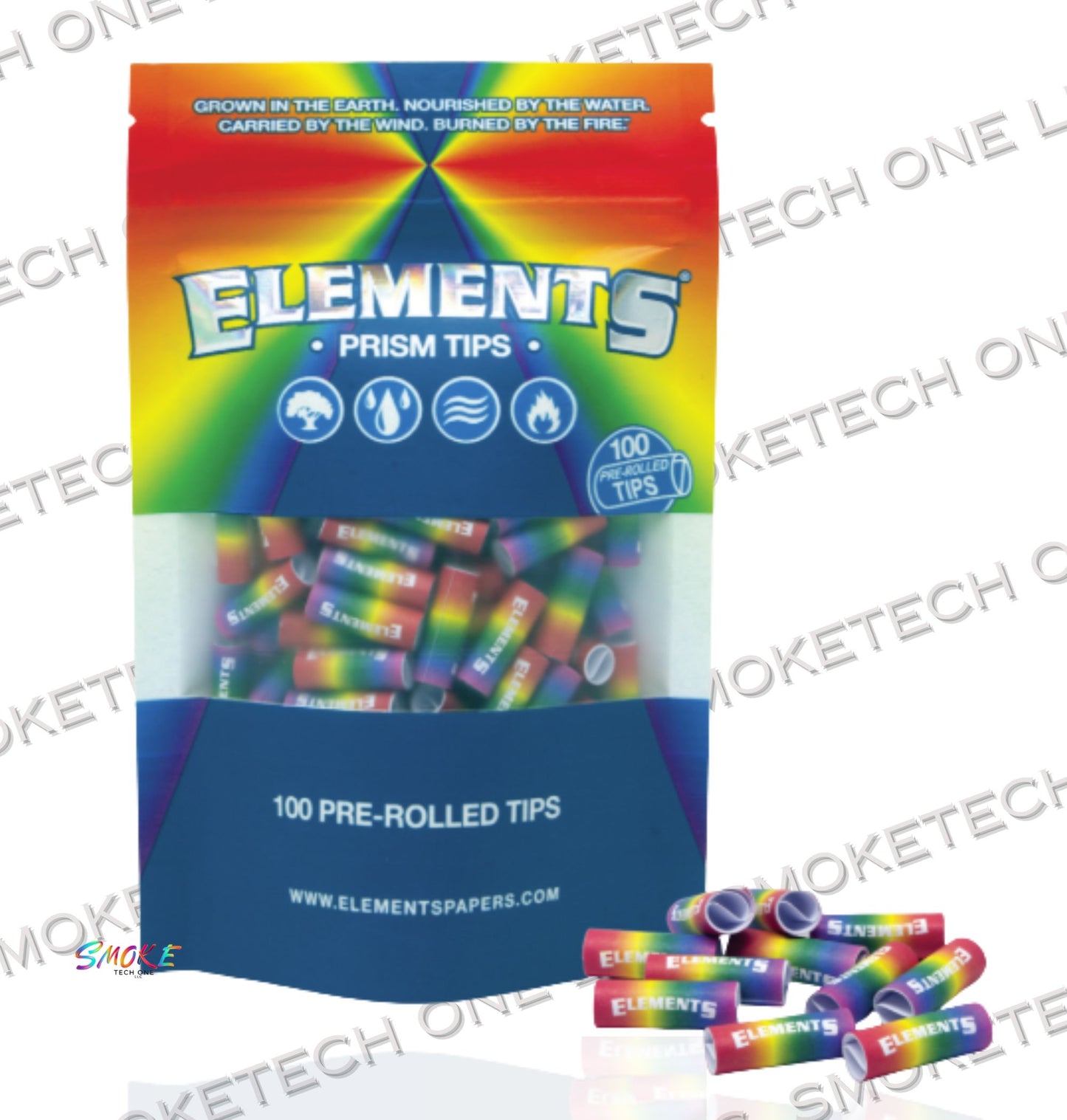 Elements Prism Pre-Rolled Tips - 100 Count - Smoke Tech One LLC
