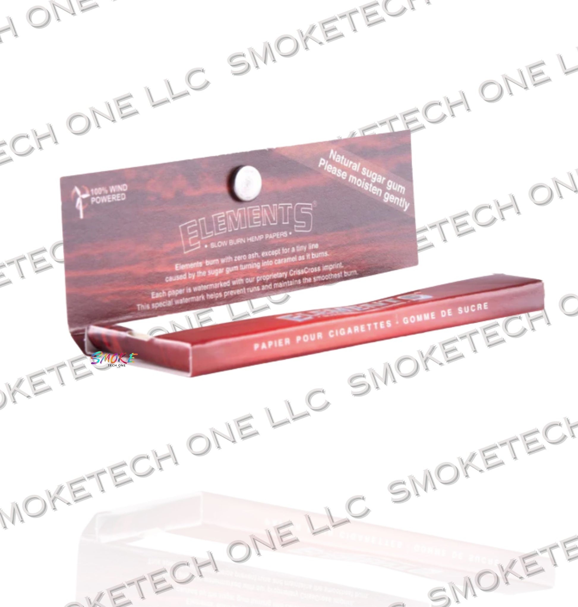 Elements Red 1 1/4 Hemp Rolling Papers - Smoke Tech One LLC