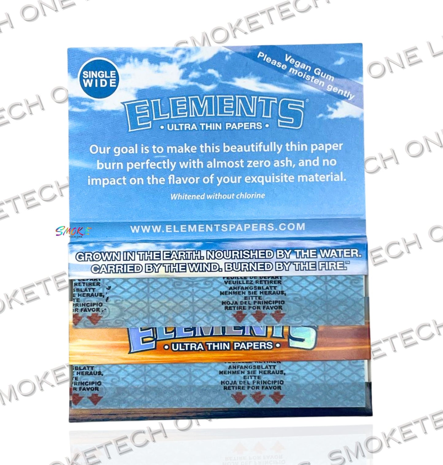 Elements Single Wide Double Pack (100 Leaves) – 25 Booklets Display - Smoke Tech One LLC