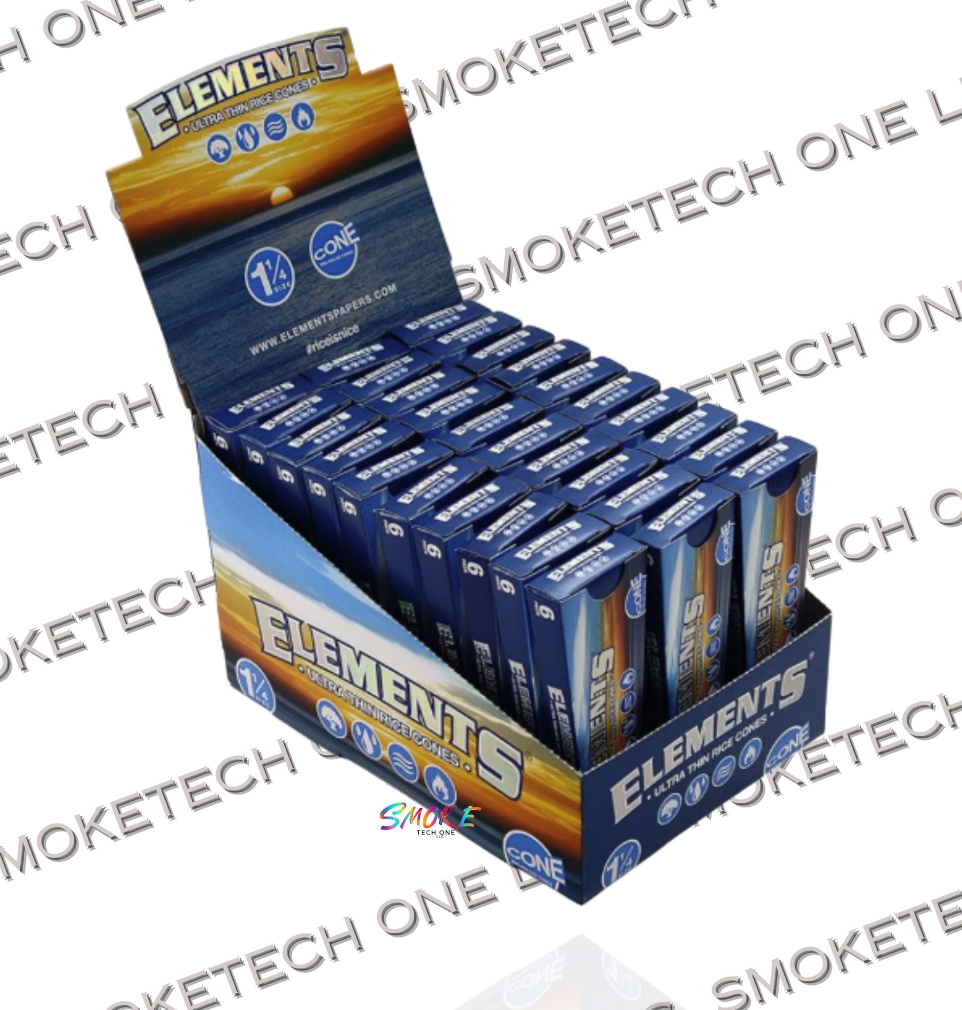 Elements 1 1/4 Cones - 6 Pack - Smoke Tech One LLC
