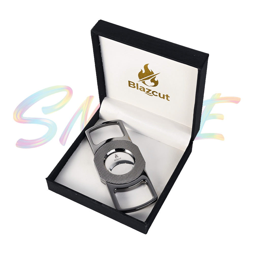 Blazcut Textured Double Blade Cigar Cutter FF133M - Smoke Tech One LLC