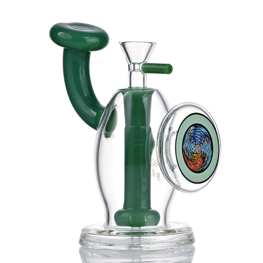 Hipster 6 inch Medallion Glass Water Pipe – Borosilicate Glass (FS041)