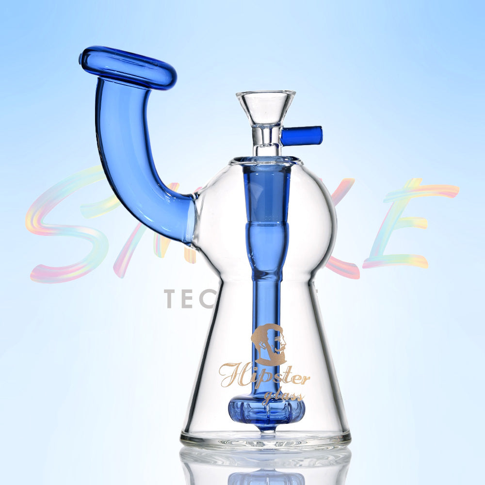 Hipster 7 Inch Bent Neck Water Pipe FS045 - Smoke Tech One LLC