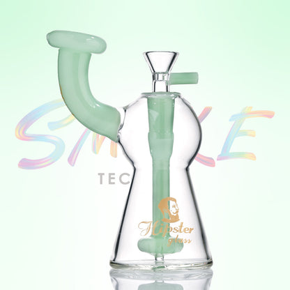 Hipster 7 Inch Bent Neck Water Pipe FS045 - Smoke Tech One LLC