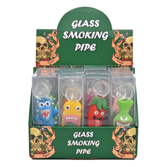 Fun-Tastic Character Glass Smoking Pipes FY014