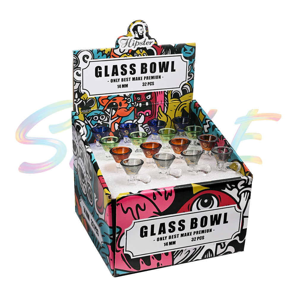 Hipster 14mm Male Frosted Joint Glass Bowl GBSET 07