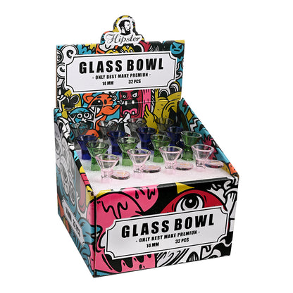 Hipster 14mm Male Frosted Joint Glass Bowl GBSET08