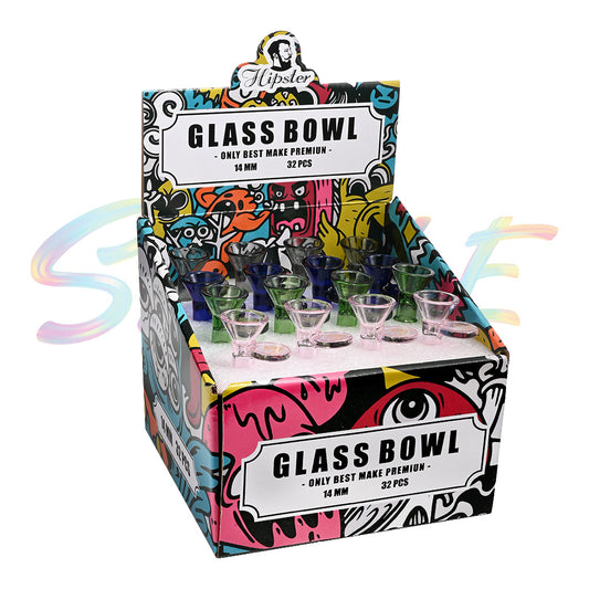 Hipster 14mm Male Frosted Joint Glass Bowl GBSET08