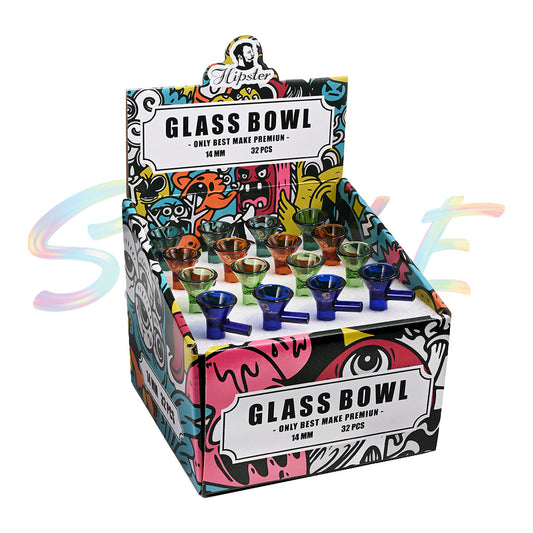 Hipster 14mm Male Frosted Joint Glass Bowl GBSET09