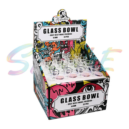 Hipster 14mm Male Frosted Joint Glass Bowl GBSET 10