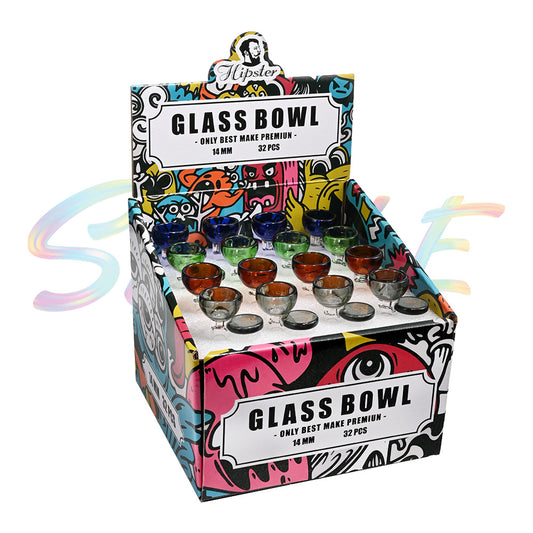 Hipster 14mm Male Frosted Joint Glass Bowl GBSET 11