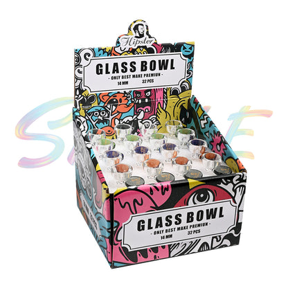 Hipster 14mm Male Frosted Joint Glass Bowl GBSET 12