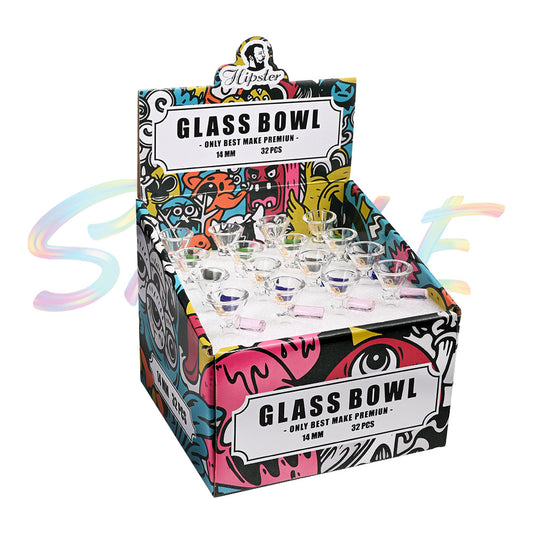 Hipster 14mm Male Frosted Joint Glass Bowl GBSET 14