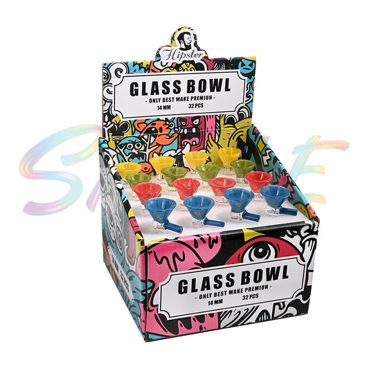 Hipster 14mm Male Frosted Joint Glass Bowl GBSET 15