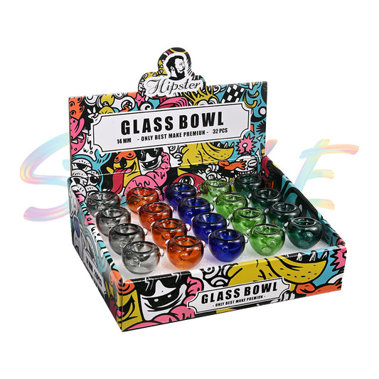 Hipster 14mm Male Frosted Joint Glass Bowl GBSET 17