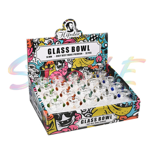 Hipster 14mm Male Frosted Joint Glass Bowl GBSET 18