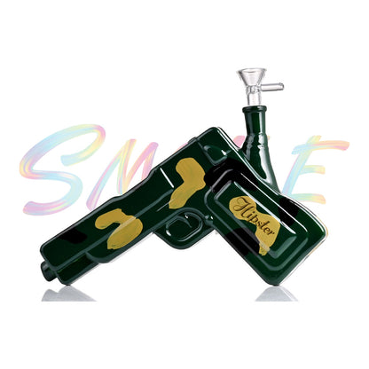 Hipster 9.5'' Pistol Glass Water Pipe GS031 - Smoke Tech One LLC
