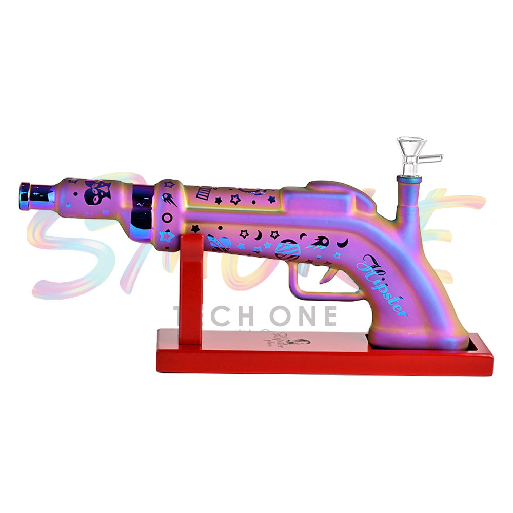 Hipster 13 inch Gun Glass Water Pipe GS035 - Smoke Tech One LLC