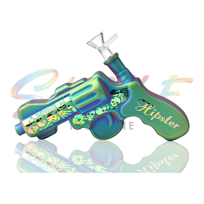 Hipster 7 inch Pistol Glass Water Pipe – GS045 - Smoke Tech One LLC
