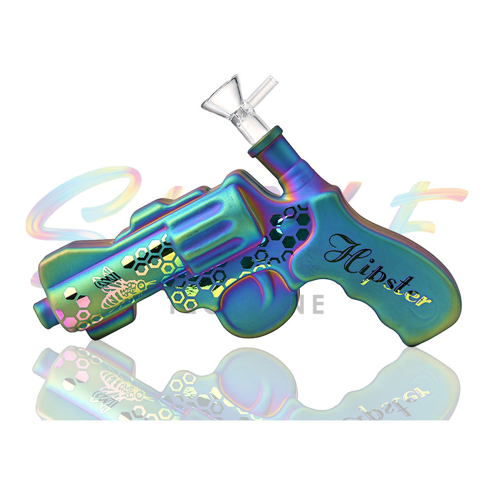 Hipster 7 inch Pistol Glass Water Pipe – GS045 - Smoke Tech One LLC