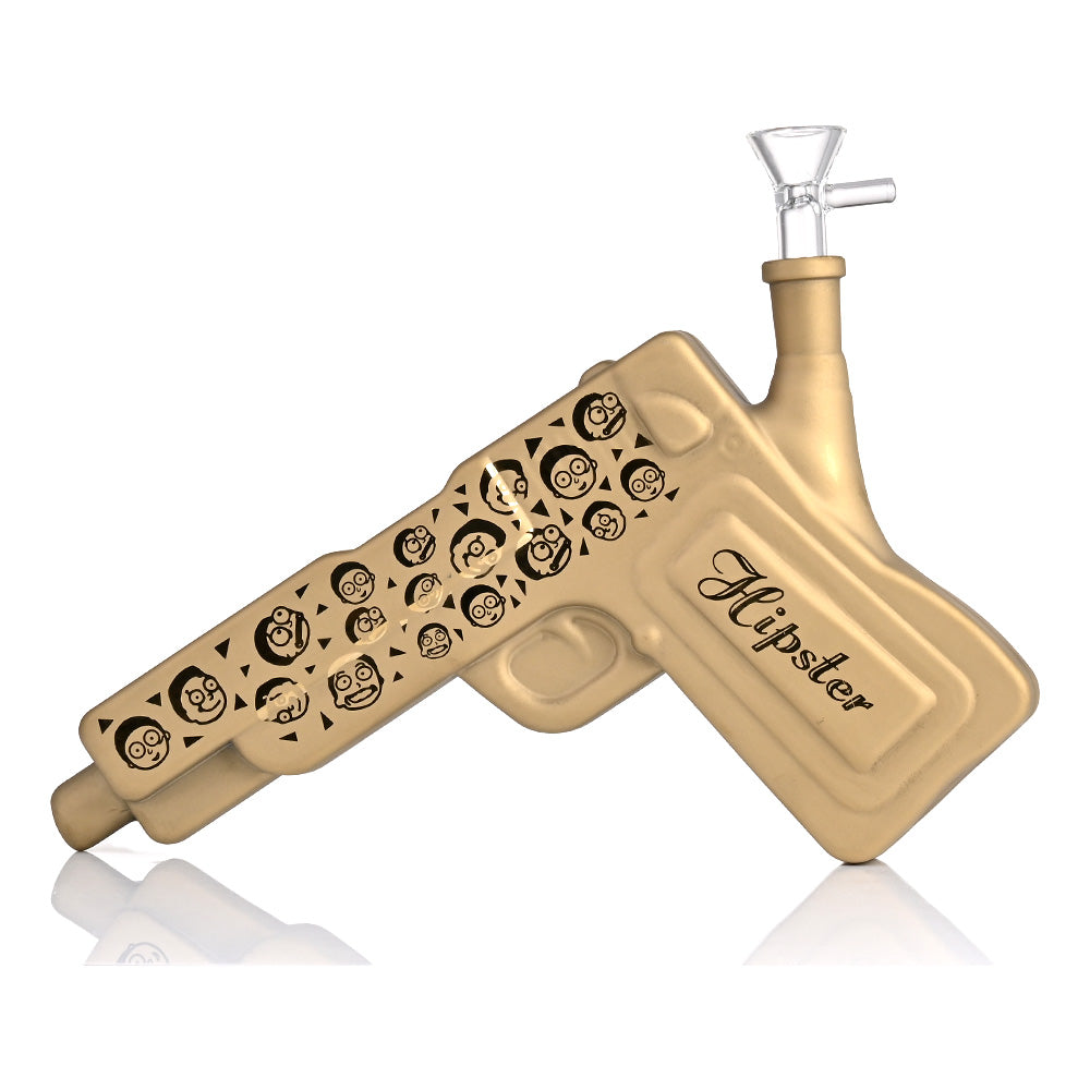 Hipster 10 inch Gun Glass Water Pipe GS046