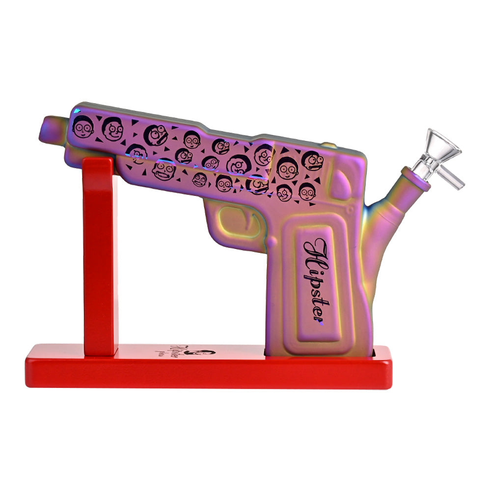 Hipster 10 inch Gun Glass Water Pipe GS046