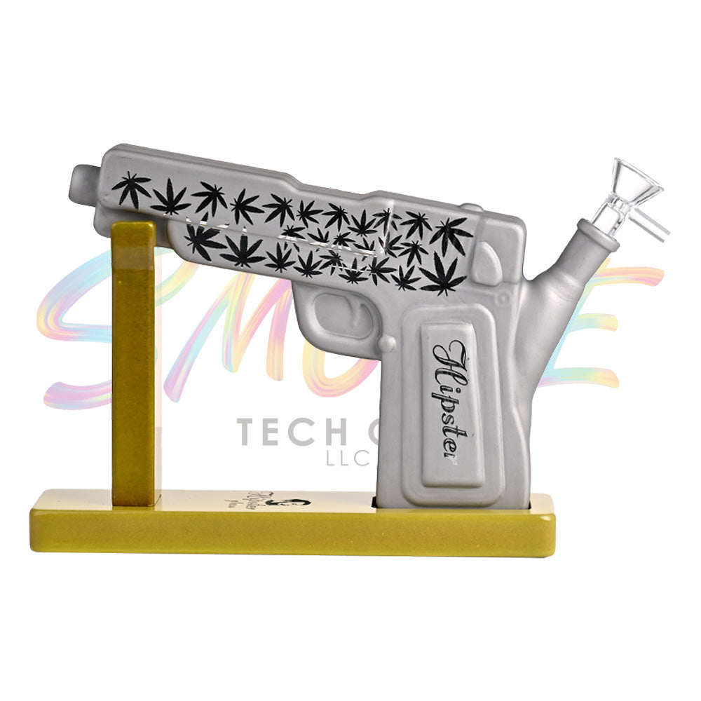 Hipster 10 inch Gun Glass Water Pipe GS046 - Smoke Tech One LLC