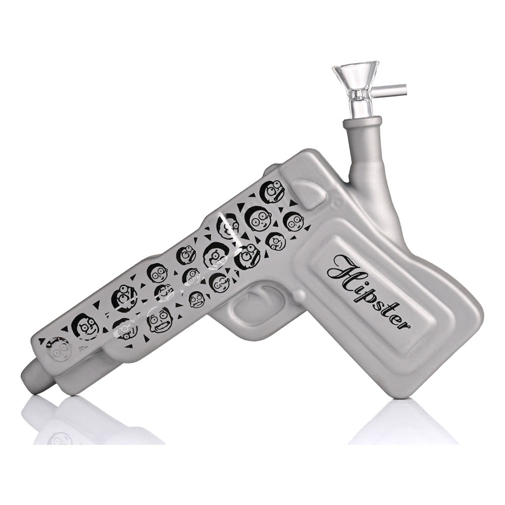 Hipster 10 inch Gun Glass Water Pipe GS046