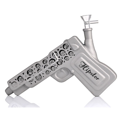 Hipster 10 inch Gun Glass Water Pipe GS046