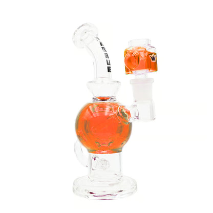Neon Orb Recycler Glass Rig HK552