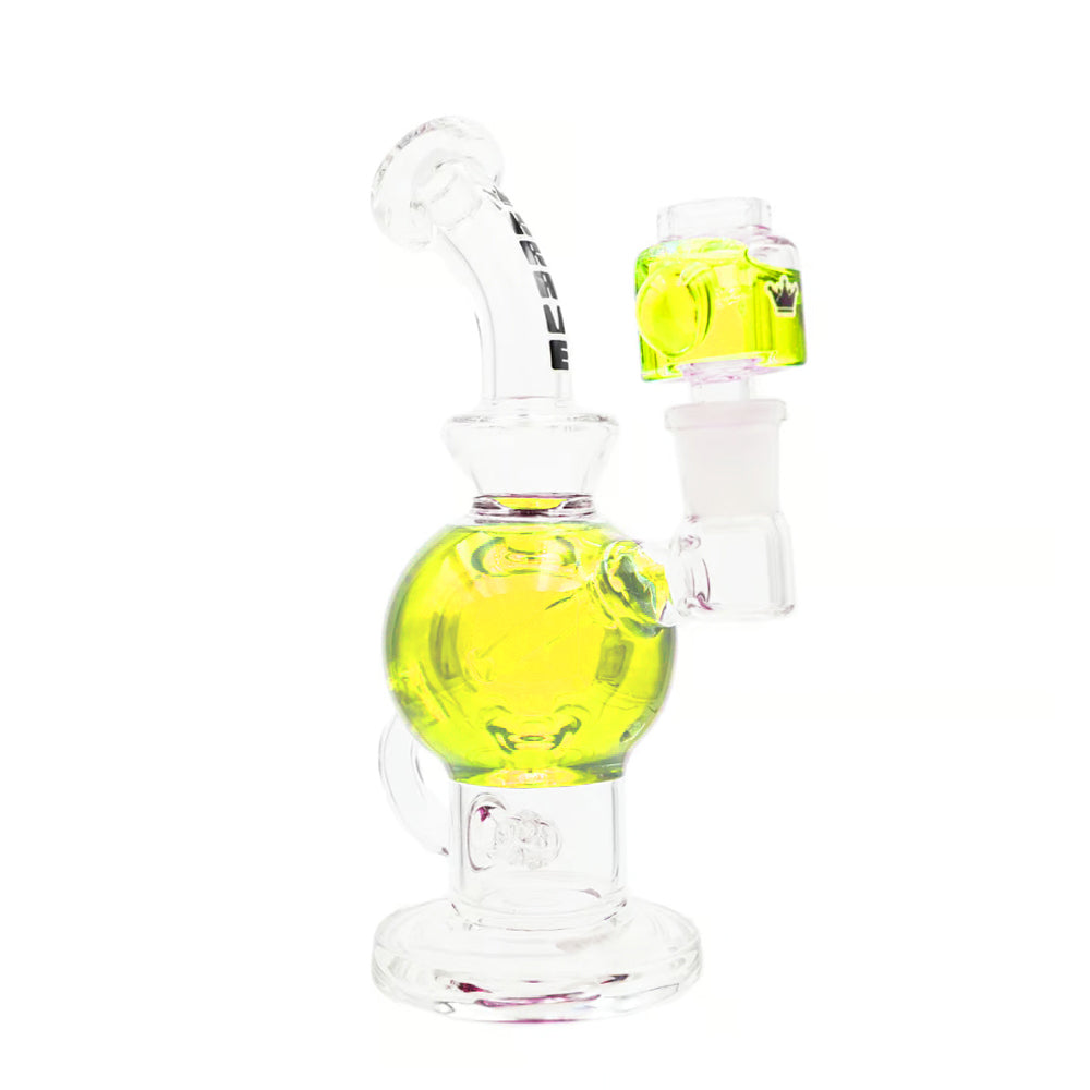 Neon Orb Recycler Glass Rig HK552