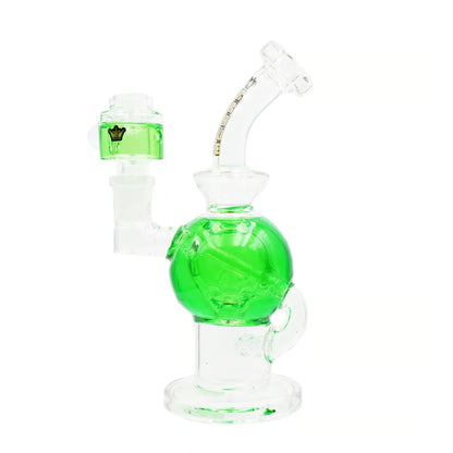 Neon Orb Recycler Glass Rig HK552