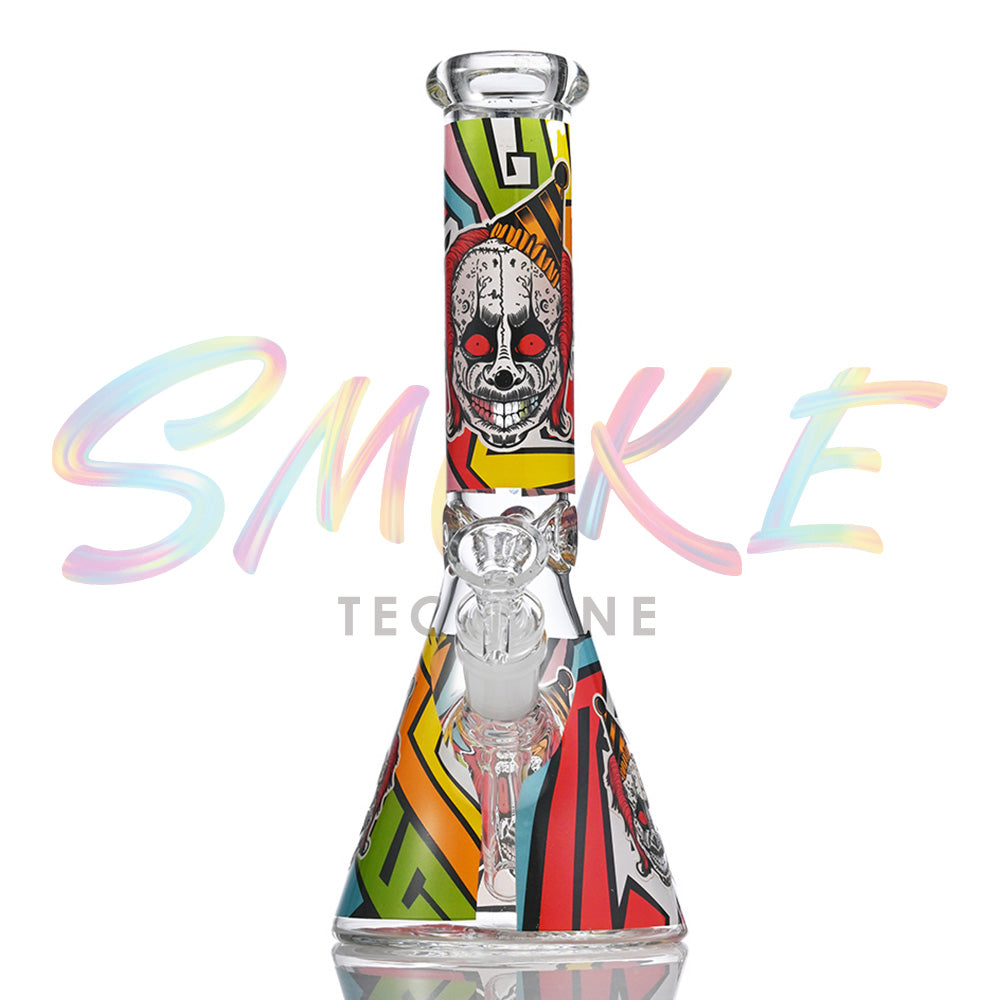 10 inch Glow-in-the-Dark Graphic Beaker Bong HP065 - Smoke Tech One LLC