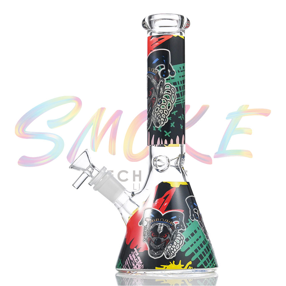 10 inch Glow-in-the-Dark Graphic Beaker Bong HP065 - Smoke Tech One LLC