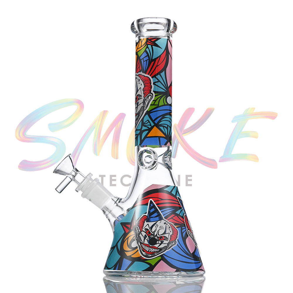 10 inch Glow-in-the-Dark Graphic Beaker Bong HP065 - Smoke Tech One LLC
